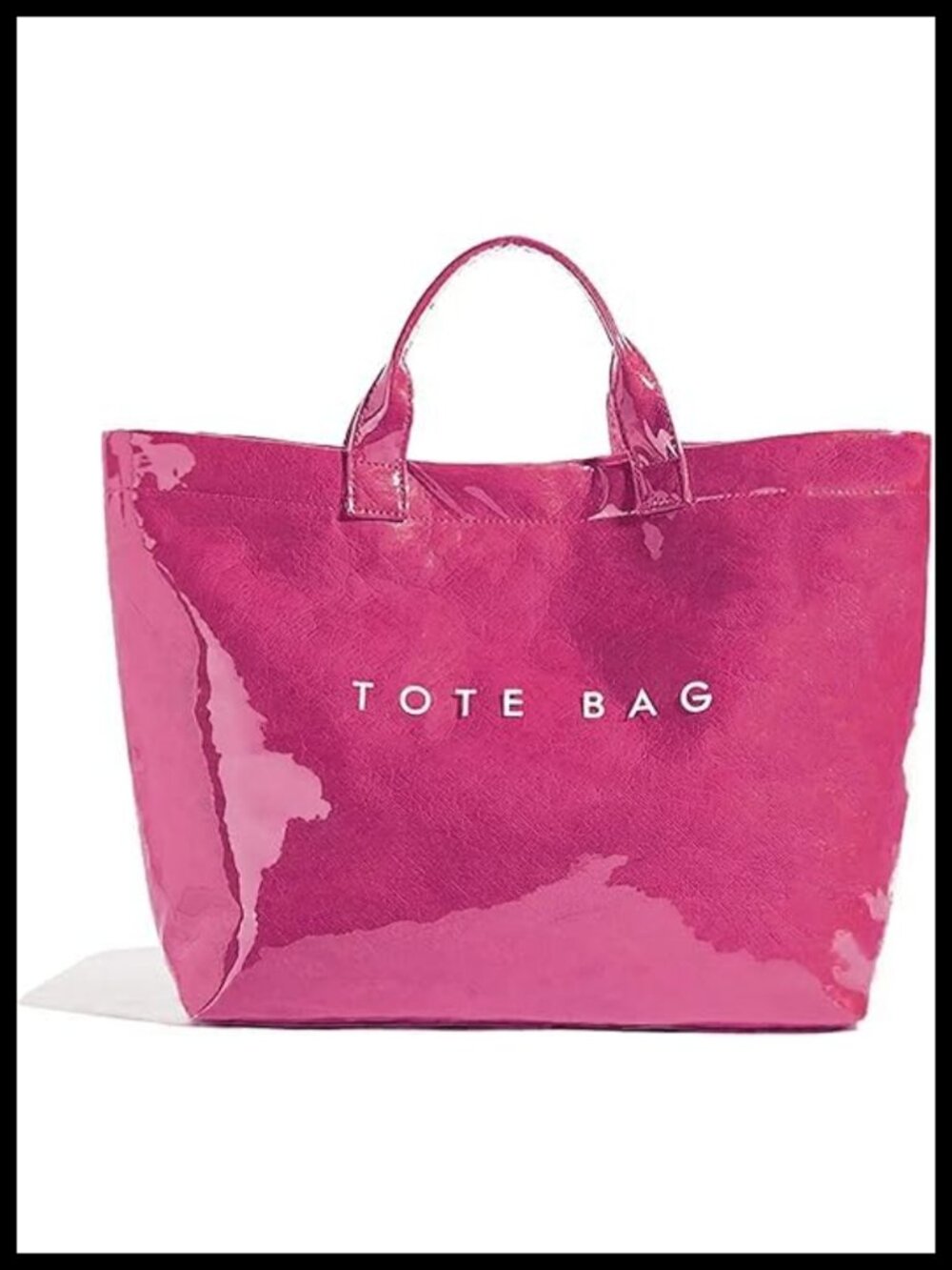 PVC Tote Bag Waterproof Beach Handbag Top Handle Hobo for Women